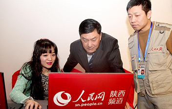 [回顧]陝西省委網信辦主任孫琳看望人民網陝西頻道兩會記者