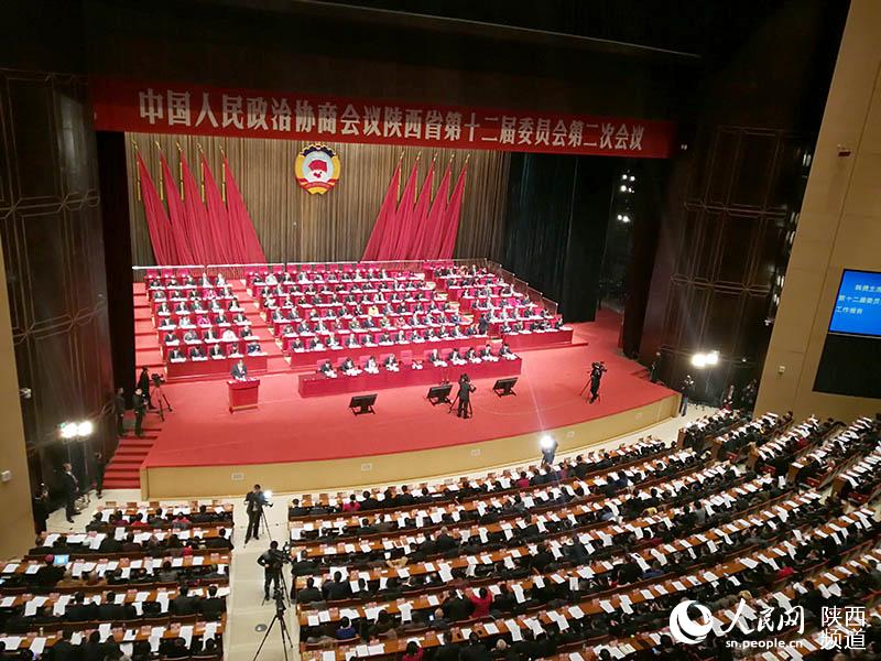 政协陕西省第十二届委员会第二次会议开幕(图