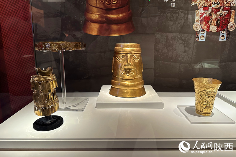 168件（組）秘魯文物在陝西歷史博物館集中展出。李志強 攝