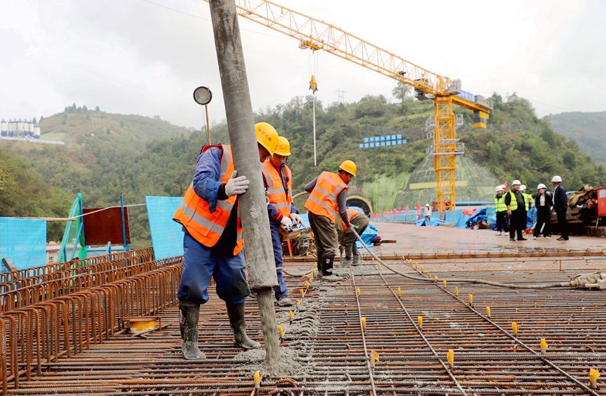 西康高鐵付家河大橋建設現場。張震鑫 攝4