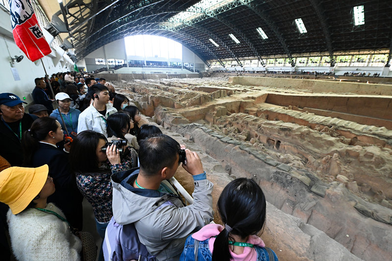 秦始皇帝陵博物院今年游客接待量突破1000万人次。张天柱 摄