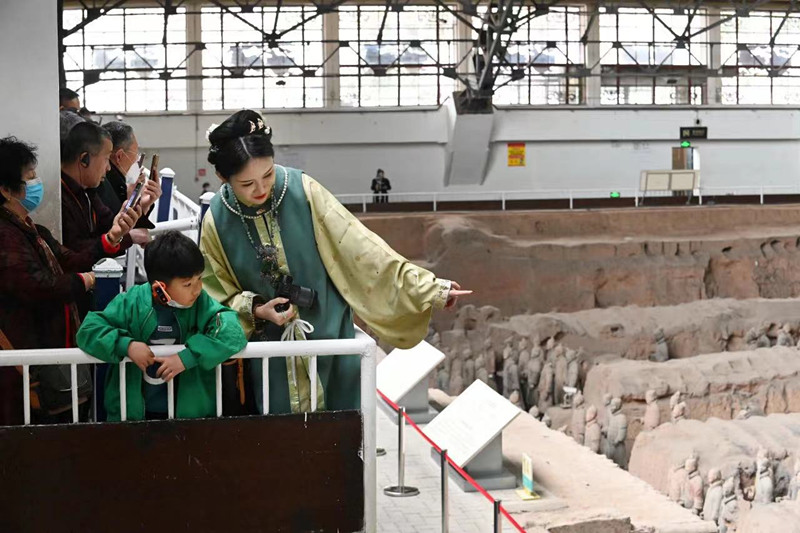秦始皇帝陵博物院今年游客接待量突破1000萬人次。張天柱 攝