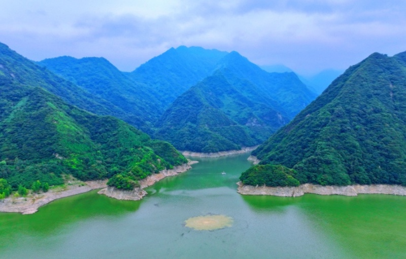 位於周至縣的黑河金盆水庫（航拍圖）。劉正良攝