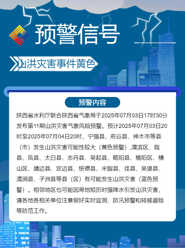 山洪灾害气象风险预警。陕西省气象局供图