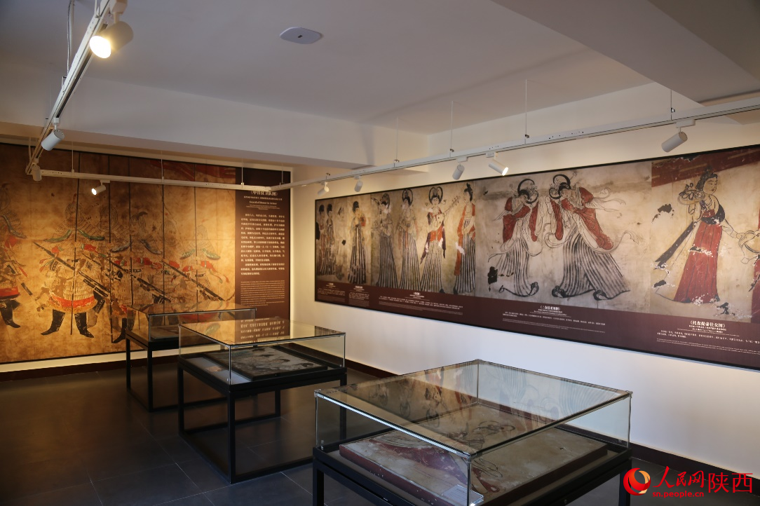 西安城墙13号敌楼昭陵壁画展馆。人民网记者 白鸽摄