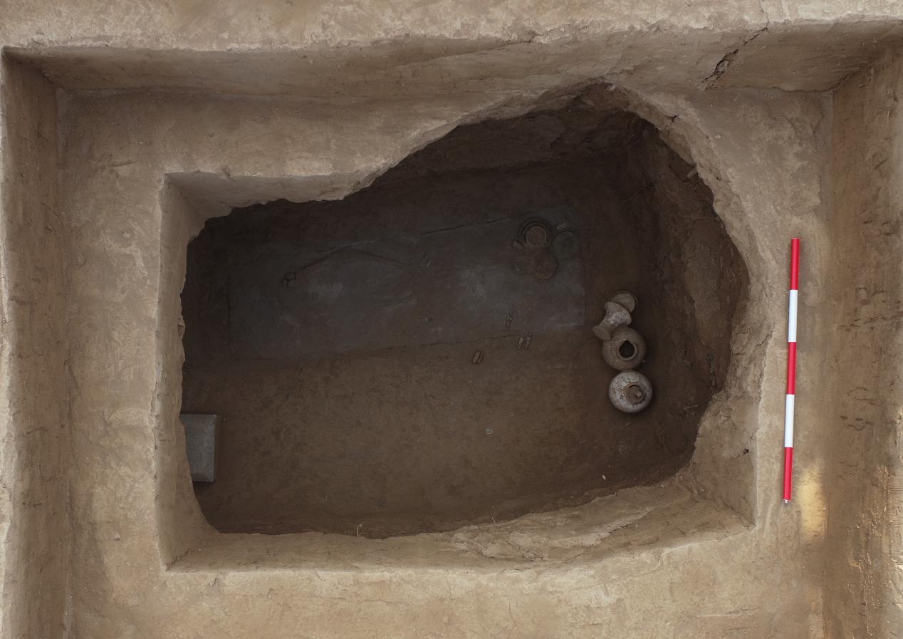 M235墓室清理情況。陝西省考古研究院供圖