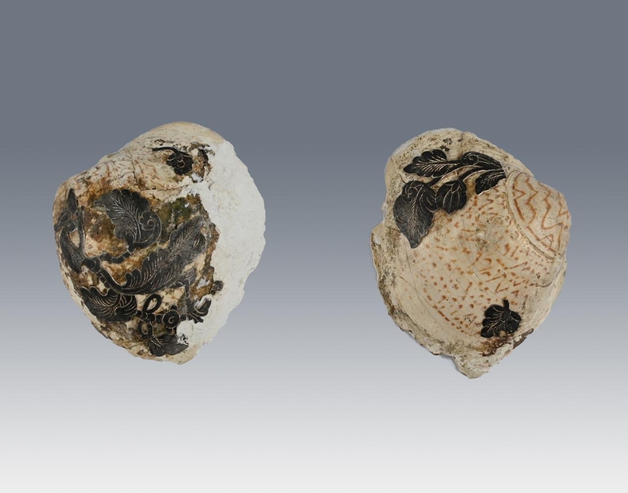 西安唐董韶容墓出土的胭脂盒。陝西省考古研究院供圖