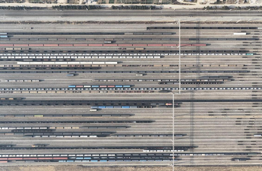 新豐鎮車站（航拍圖）。丁極攝