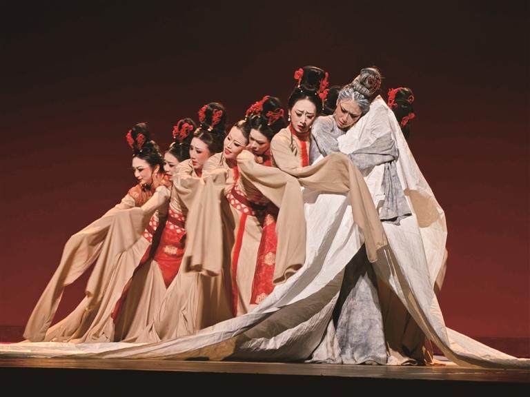 圖為舞蹈《思鄉切·女史箴圖》表演現場（5月14日攝）。 記者 師念攝