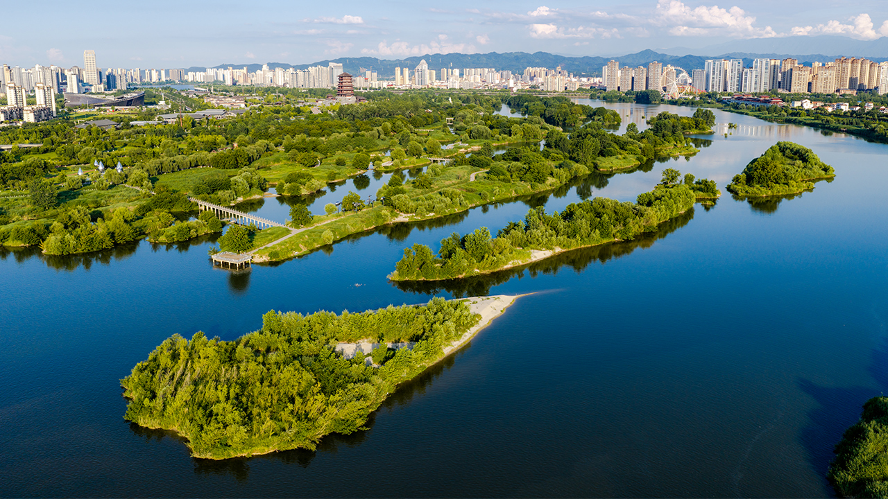 漢中天漢濕地公園航拍圖